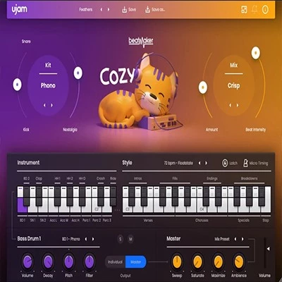 وی اس تی ساخت بیت  لوفایUJAM Beatmaker COZY