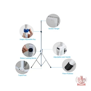 پرده نمایش پایه دار پروژکتور اسکوپ Scope 150*150