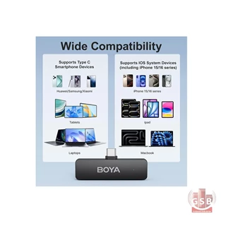 میکروفن بی سیم چهار کانال تایپ سی بویا Boya BY-V4U