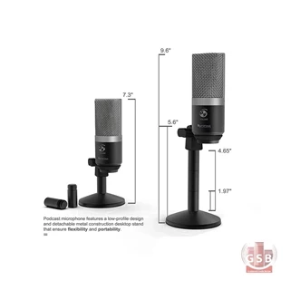 میکروفن یو اس بی کار کرده + بوم آرم فای فاین Fifine K670b+ Boom Arm